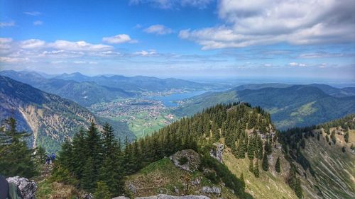 View from the bodenschneid to the tegernsee