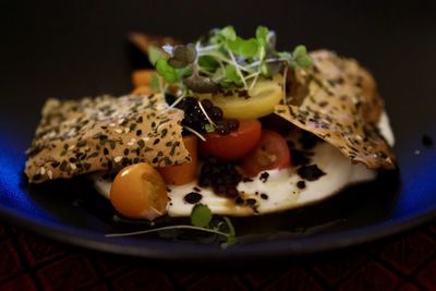 Close-up of food in plate