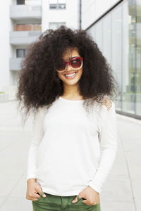 Portrait of teenage smiling girl