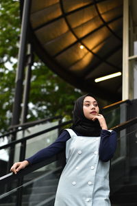 Young woman looking away
