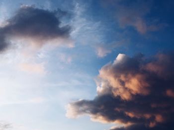 Low angle view of clouds in sky