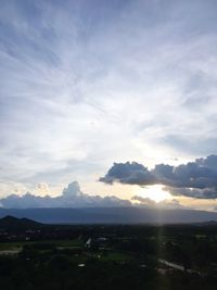 Scenic view of landscape against sky during sunset