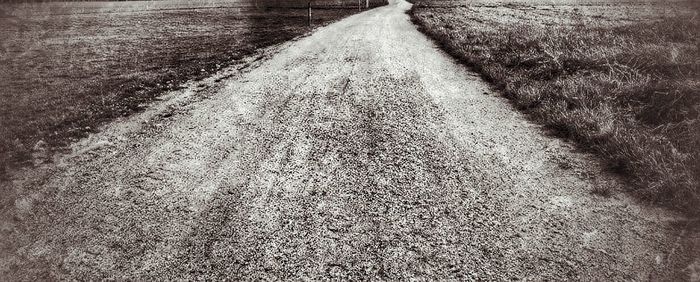 Surface level of empty road