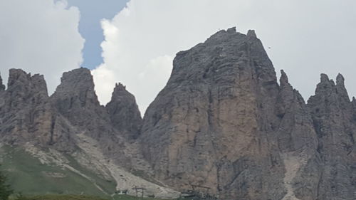 Panoramic view of rocky mountains against sky