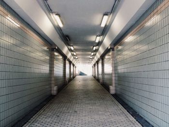 Empty corridor of building
