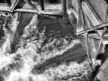 Water flowing in container