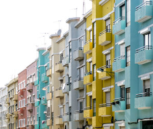 Low angle view of residential building against sky