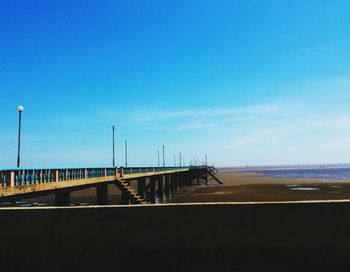 Scenic view of sea against blue sky