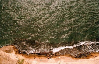 Rock formation in sea