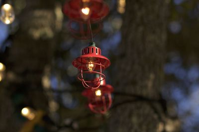 Close-up of illuminated light bulb