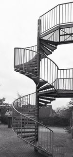 Staircase against clear sky