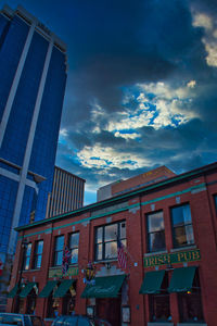 Low angle view of building against sky