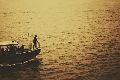 View of people in water