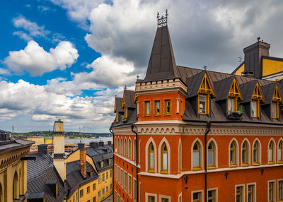 Low angle view of building against sky