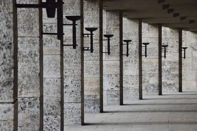 Colonnade in corridor at olympiastadion berlin