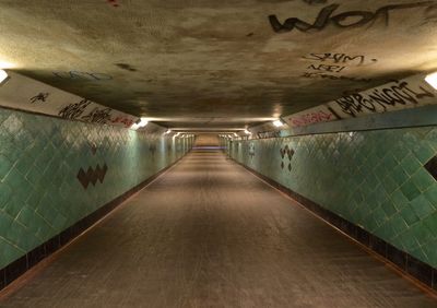 Empty illuminated corridor