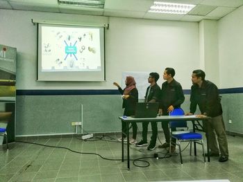 People working on table