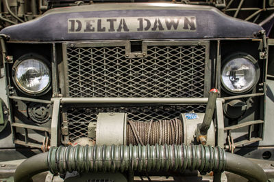 Close-up of vintage car