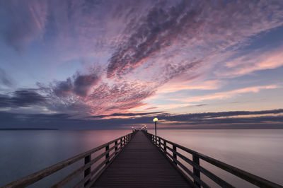 Scenic view of sea against sky at sunset