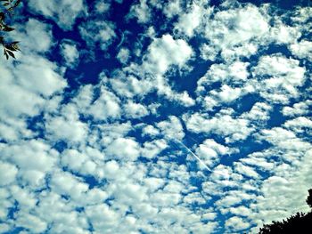 Low angle view of cloudy sky