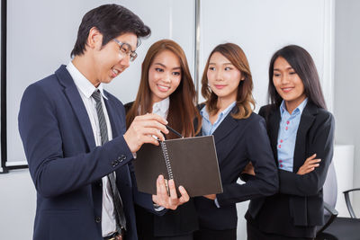 Group of people looking away