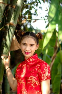 Portrait of a smiling young woman