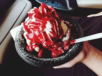 Close-up of cropped hand