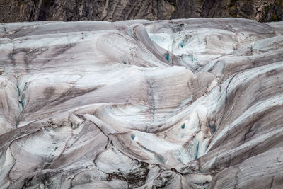 High angle view of rock formation