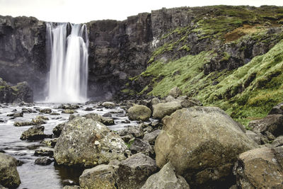 River flowing through rocks