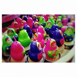 Colorful balls in store