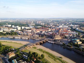 High angle view of cityscape