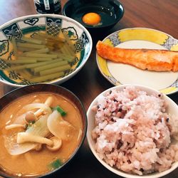 Close-up of served food