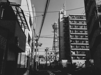 Low angle view of buildings against sky