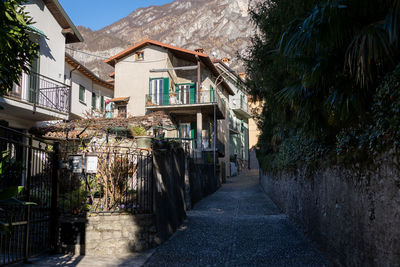 Street amidst houses