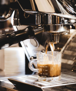 Close-up of coffee on table