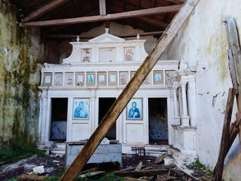 Amazing interior of a ruined old church