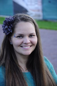 Portrait of smiling young woman