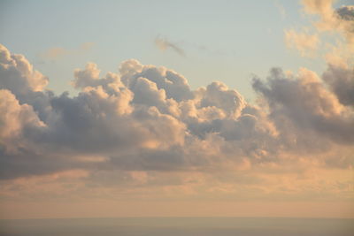 Low angle view of sky at sunset