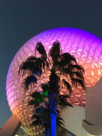 Low angle view of illuminated decoration