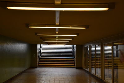 Empty corridor in building