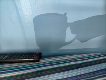 Close-up of laptop on table