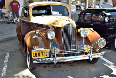 Abandoned car on street