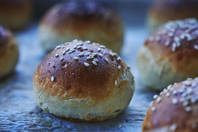 Close-up of donuts