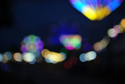 Defocused image of lights