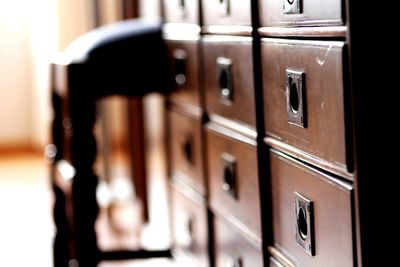 Close-up of locker