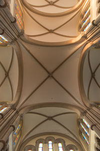 Illuminated ceiling of historical building