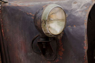 Close-up of old vintage car