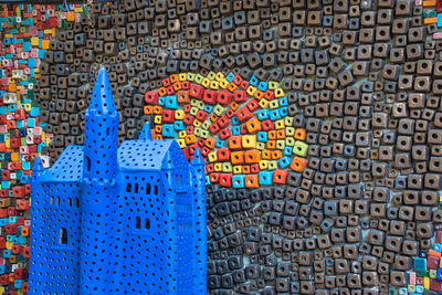 Ceramic castle rich in wonderful colors in the garden of tao hong tai ceramics factory in ratchaburi