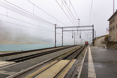 Railroad tracks against sky