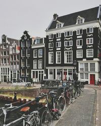 Cars parked on street